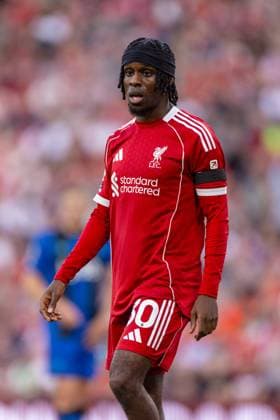 Football - FA Premier League - Liverpool FC v AFC Bournemouth LIVERPOOL, ENGLAND - Friday, August 15, 2025: Liverpool s Jeremie Frimpong during the FA Premier League match between Liverpool FC and AFC Bournemouth at Anfield. (Photo by David Rawcliffe Propaganda) LIVERPOOL Anfield MERSEYSIDE ENGLAND  Copyright: xDavidxRawcliffex P2025-08-15-Liverpool_Bournemouth-25
