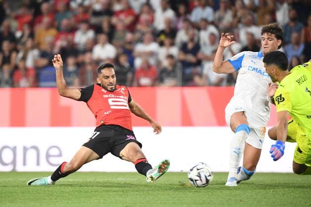 Stade Rennais FC v Olympique de Marseille - Ligue 1 McDonald s 2025 2026 05 Leonardo Julian BALERDI ROSA (om) - 11 Mousa TAMARI (srfc) during the Ligue 1 McDonald s match between Rennes and Marseille at Roazhon Park on August 15, 2025 in Rennes, France. Rennes France  Copyright: xFEPx 776368224