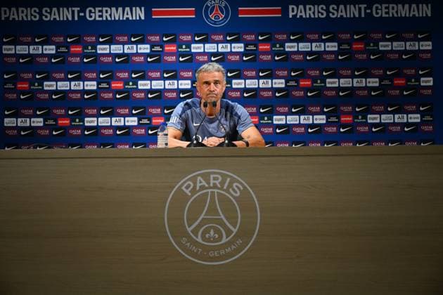 Luis Enrique speaks during a press conference, PK, Pressekonferenz at the PSG Campus in Poissy POISSY, FRANCE - AUGUST 16: Luis Enrique, head coach of Paris Saint-Germain (PSG), speaks during a press conference ahead of the 2025–2026 French Ligue 1 season, at the PSG Campus in Poissy, west of Paris, France on August 16, 2025. Mustafa Yalcin Anadolu Poissy France. Editorial use only. Please get in touch for any other usage.  Copyright: x2025xAnadoluxMustafaxYalcinx