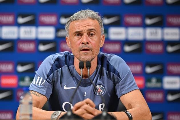 Luis Enrique speaks during a press conference, PK, Pressekonferenz at the PSG Campus in Poissy POISSY, FRANCE - AUGUST 16: Luis Enrique, head coach of Paris Saint-Germain (PSG), speaks during a press conference ahead of the 2025–2026 French Ligue 1 season, at the PSG Campus in Poissy, west of Paris, France on August 16, 2025. Mustafa Yalcin Anadolu Poissy France. Editorial use only. Please get in touch for any other usage.  Copyright: x2025xAnadoluxMustafaxYalcinx