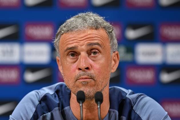 Luis Enrique speaks during a press conference, PK, Pressekonferenz at the PSG Campus in Poissy POISSY, FRANCE - AUGUST 16: Luis Enrique, head coach of Paris Saint-Germain (PSG), speaks during a press conference ahead of the 2025–2026 French Ligue 1 season, at the PSG Campus in Poissy, west of Paris, France on August 16, 2025. Mustafa Yalcin Anadolu Poissy France. Editorial use only. Please get in touch for any other usage.  Copyright: x2025xAnadoluxMustafaxYalcinx