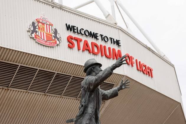 16th August 2025; Stadium of Light, Sunderland, England; Premier League Football, Sunderland versus West Ham United; The Stadium of light with the statue of Bob Stokoe outside  CraigxCowan
