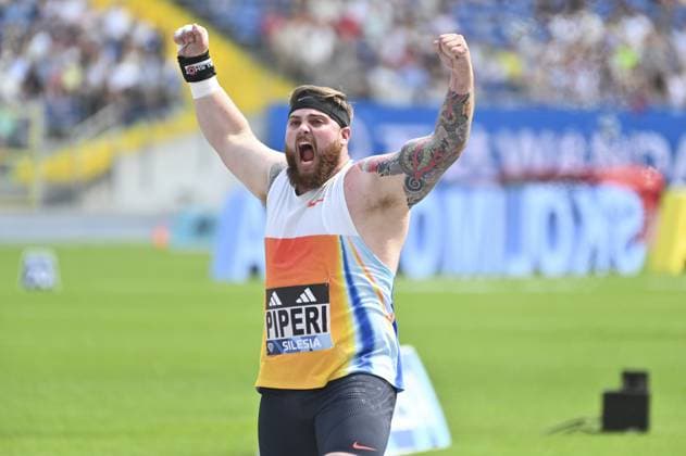 Adrian Piperi (USA) during the Shot Put Men at the Diamond League at the Silesian Stadium in Chorzow, Poland on August 16, 2025  Copyright: xMichalxDubiel IPAxSportx xipa-agency.netx xx IPA_62504158 IPA_Agency_IPA62504158