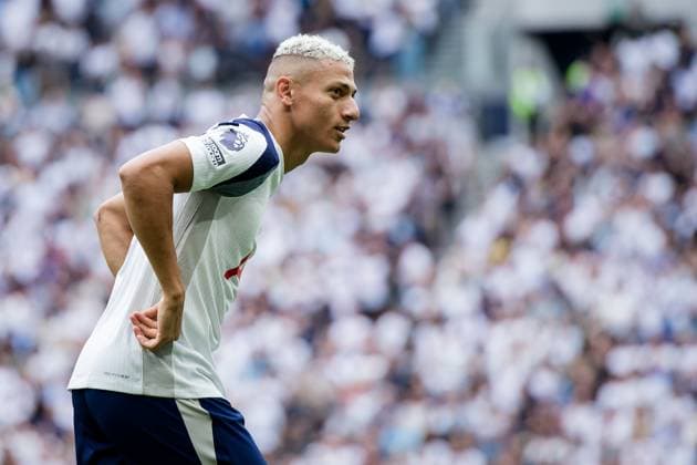 London, England, August 16 2025: Richarlison (9 Tottenham Hotspur) celebrates goal during the Premier League game between Tottenham Hotspur and Burnley at Tottenham Hotspur Stadium in London, England. (Photo by Pedro Porru Sports Press Photo SPP) Copyright: xx Sportspressphoto_SPR11054