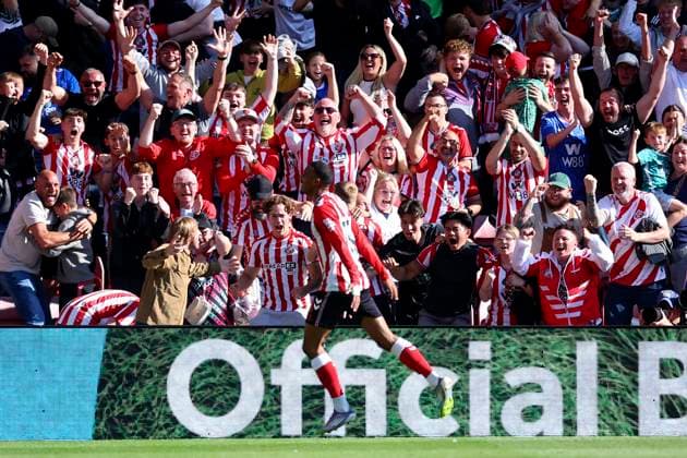 Sunderland v West Ham United - Premier League Wilson Isidor of Sunderland celebrates 3rd goal during the Premier League match between Sunderland and West Ham United at Stadium of Light on August 16, 2025 in Sunderland, England. Sunderland Stadium of Light England United Kingdom Copyright: xEdxSykes Sportsphoto APLx 14132895
