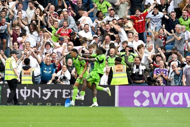 Rodrigo Muniz of Fulham celebrates after scoring the equaliser in the dying seconds of the Premier League match between Brighton and Hove Albion and Fulham at the American Express Stadium, Brighton UK - 16th August 2025 Brighton v Fulham Premier League Football, Amex Stadium, Sussex, United Kingdom - 16 Aug 2025Brighton Amex Stadium Sussex United Kingdom Editorial use only. No merchandising. For Football images FA and Premier League restrictions apply inc. no internet mobile usage without FAPL license - for details contact Football Dataco  Copyright: xLizxFinlayson Shutterstockx 15443909an