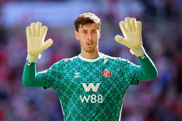 Sunderland v West Ham United - Premier League Robin Roefs, goalkeeper of Sunderland in action during the Premier League match between Sunderland and West Ham United at Stadium of Light on August 16, 2025 in Sunderland, England. Sunderland Stadium of Light England United Kingdom Copyright: xEdxSykes Sportsphoto APLx 14132915