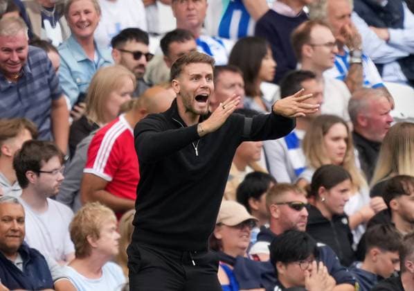 Brighton and Hove Albion v Fulham, Premier League, Football, Amex Stadium, Brighton, UK - 16 Aug 2025 Fabian Hurzeler manager of Brighton & Hove Albion Brighton Amex Stadium Brighton GBR, UK NEWSPAPERS OUT Copyright: xSeanxRyanx