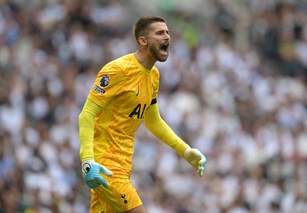 Spurs vs Burnley, Premier League Guglielmo Vicario Goalkeeper of Tottenham Hotspur during the Spurs vs Burnley, Premier League match at the Tottenham Hotspur Stadium London. London Tottenham Hotspur Stadium UK Copyright: xMartinxDaltonx Spurs_vs_Burnley_160825_MD_519
