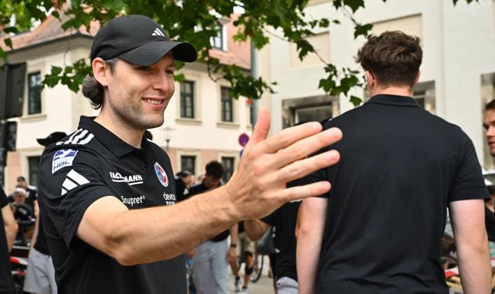 16.08.2025 - Handball - 1. Bundesliga - Saison 2025 2026 - HC Erlangen HCE - Veranstaltung Saisoneröffnung - - xwoxzix - Johannes Sellin ( Trainer HC Erlangen HCE )