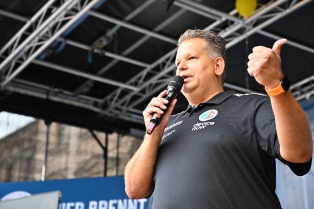 16.08.2025 - Handball - 1. Bundesliga - Saison 2025 2026 - HC Erlangen HCE - Veranstaltung Saisoneröffnung - - xwoxzix - Axel Fischer (Hallensprecher HC Erlangen HCE )