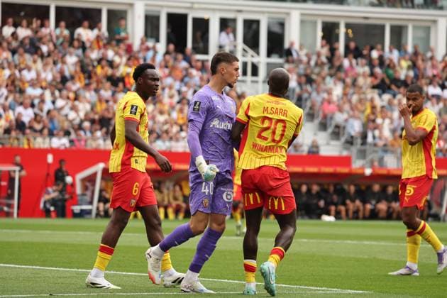 FOOTBALL : RC Lens vs Olympique Lyonnais - Ligue 1 J1 - 16 08 2025 Robin RISSER (RC Lens) lors du match RC Lens vs Olympique Lyonnais, Ligue 1 J1, stade Bollaert-Delelis, le 16 aoÃ»t 2025 - photo Laurent Sanson PsnewZ  Copyright: xLaurentxSANSONx xPsnewZx