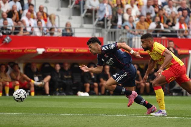 FOOTBALL : RC Lens vs Olympique Lyonnais - Ligue 1 J1 - 16 08 2025 Georges MIKAUTADZE (Olympique Lyonnais) lors du match RC Lens vs Olympique Lyonnais, Ligue 1 J1, stade Bollaert-Delelis, le 16 aoÃ»t 2025 - photo Laurent Sanson PsnewZ  Copyright: xLaurentxSANSONx xPsnewZx