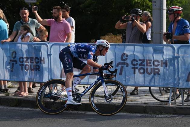 Cycling race Czech Tour - 3rd stage Prostejov - Ostrava, in Kunin, Czech republic, on August 16, 2025. Dries van Gestel from the Soudal Quick-Step team. (CTKxPhoto JaroslavxOzana) CTKPhotoP2025081604836  CTKPhotoP2025081604836