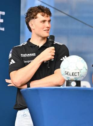 16.08.2025 - Handball - 1. Bundesliga - Saison 2025 2026 - HC Erlangen HCE - Veranstaltung Saisoneröffnung - - xwoxzix - David Sehnke ( HCE )
