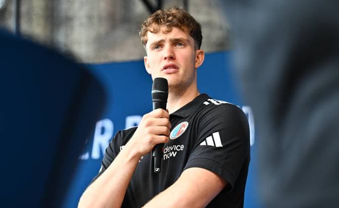 16.08.2025 - Handball - 1. Bundesliga - Saison 2025 2026 - HC Erlangen HCE - Veranstaltung Saisoneröffnung - - xwoxzix - David Sehnke ( HCE )