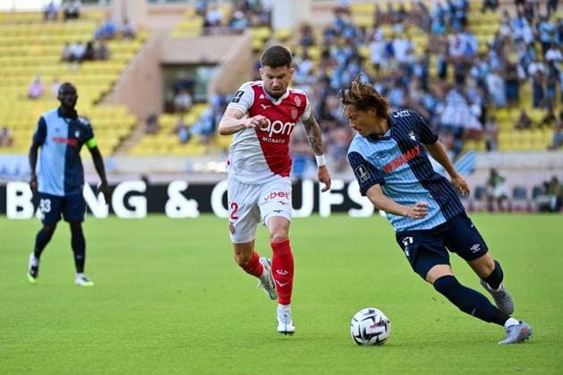 AS Monaco v Le Havre Athletic Club - Ligue 1 McDonald s 2025 2026 15 Ayumu SEKO (hac) - 12 CAIO HENRIQUE (asm) during the Ligue 1 McDonald s match between Monaco and Le Havre at Louis II Stadium on August 16, 2025 in Monaco, Monaco. Monaco Monaco  Copyright: xFEPx 776368565