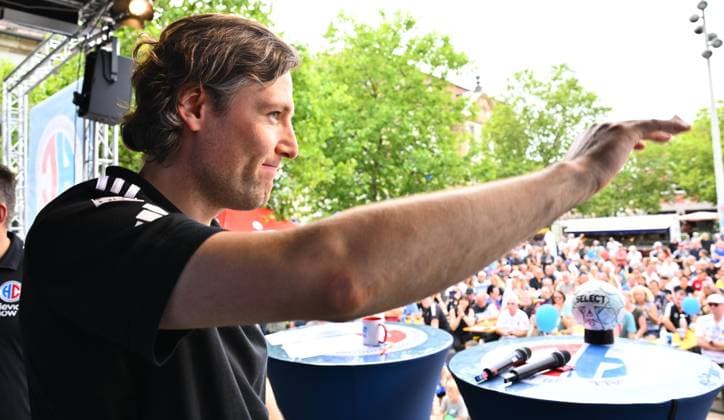 16.08.2025 - Handball - 1. Bundesliga - Saison 2025 2026 - HC Erlangen HCE - Veranstaltung Saisoneröffnung - - xwoxzix - Johannes Sellin ( Trainer HC Erlangen HCE )