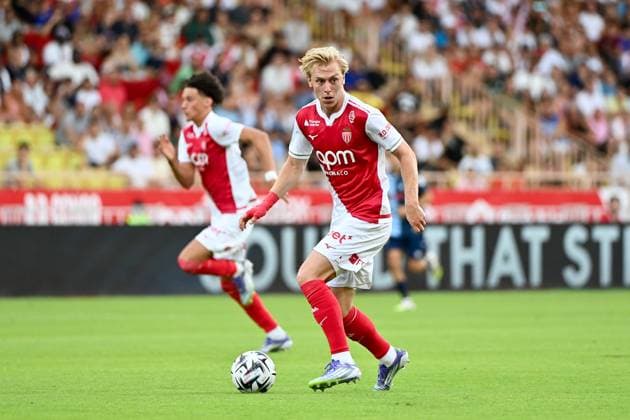 AS Monaco v Le Havre Athletic Club - Ligue 1 McDonald s 2025 2026 14 Mika BIERETH (asm) during the Ligue 1 McDonald s match between Monaco and Le Havre at Louis II Stadium on August 16, 2025 in Monaco, Monaco. Monaco Monaco  Copyright: xFEPx 776368565