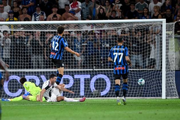 Cm Bergamo 16 08 2025 - amichevole Atalanta-Juventus foto Cristiano Mazzi Image nella foto: gol Dusan Vlahovic 