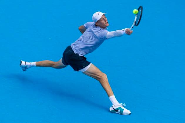 August 16, 2025, Mason, Ohio, USA: Mason, Ohio; Cincinnati Open Tennis Tournament - 2025 08 15 - Jannik Sinner plays a ball against opponent Terrence Atmane. Sinner won 7-6 6-2. - ZUMAPress Mason USA - ZUMAn24_ 20250816_zaf_n24_070 Copyright: xWallyxNellx