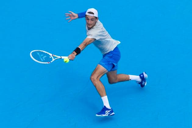 August 16, 2025, Mason, Ohio, USA: Mason, Ohio; Cincinnati Open Tennis Tournament - 2025 08 15 - Terrence Atmane plays a ball against opponent Jannik Sinner. Sinner won 7-6 6-2. - ZUMAPress Mason USA - ZUMAn24_ 20250816_zaf_n24_086 Copyright: xWallyxNellx
