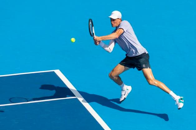August 16, 2025, Mason, Ohio, USA: Mason, Ohio; Cincinnati Open Tennis Tournament - 2025 08 15 - Terrence Atmane plays a ball against opponent Jannik Sinner. Sinner won 7-6 6-2. - ZUMAPress Mason USA - ZUMAn24_ 20250816_zaf_n24_098 Copyright: xWallyxNellx