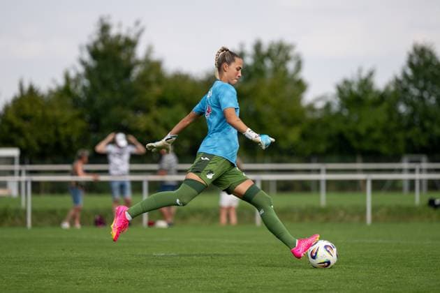 Juliane Schmid (TSG Hoffenheim, 27), GER, TSG 1899 Hoffenheim vs FC Basel, Fussball Frauen Bundesliga Testspiel, Saison 2025 2026, 16.08.2025 GER, TSG 1899 Hoffenheim vs FC Basel, Fussball Frauen Bundesliga Testspiel, Saison 2025 2026, 16.08.2025 St. Leon Copyright: xEibner-Pressefoto Memmlerx EP_MMR