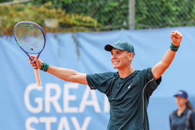 Winner, Nikolai Barsukov (GER), ATP, Tennis Herren Challenger Schwaben Open, Herren, Tennis, Qualifikationsrunde, 17.08.2025 Augsburg Bayern Deutschland
