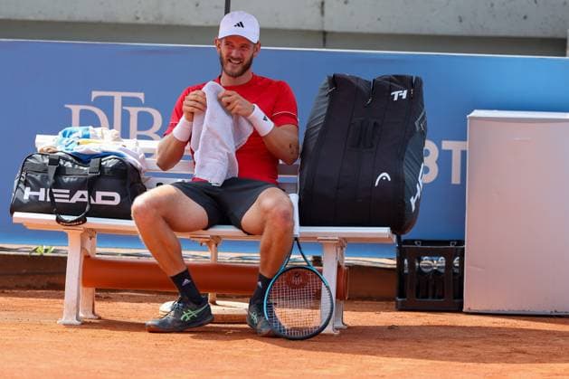 Maik Steiner (GER), ATP, Tennis Herren Challenger Schwaben Open, Herren, Tennis, Qualifikationsrunde, 17.08.2025 Augsburg Bayern Deutschland