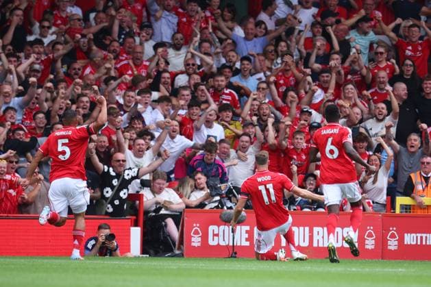 Nottingham Forest v Brentford - Premier League Chris Wood of Nottingham Forest celebrates 1st goal during the Premier League match between Nottingham Forest and Brentford at City Ground on August 17, 2025 in Nottingham, England. Nottingham City Ground England United Kingdom Copyright: xEdxSykes Sportsphoto APLx 14132977