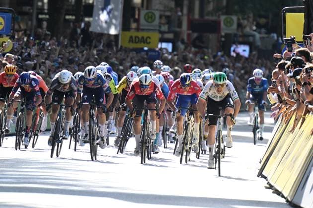 17-08-2025 Classica Di Amburgo; 2025, Q36.5; 2025, Lotto; 2025, Soudal - Quick Step; 2025, Alpecin - Deceuninck; Townsend, Rory; De Lie, Arnaud; Magnier, Paul; Philipsen, Jasper; Amburgo; 