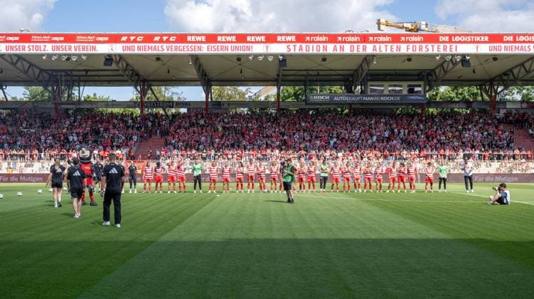 Fußball, Frauen, Testspiel, Saison 2025 2026, 1. FC Union Berlin - Real Madrid, vor dem Spiel wurde bei Union die Mannschaft offiziell vorgestellt, 17.08. 2025, Copyright: xMatthiasxKochx