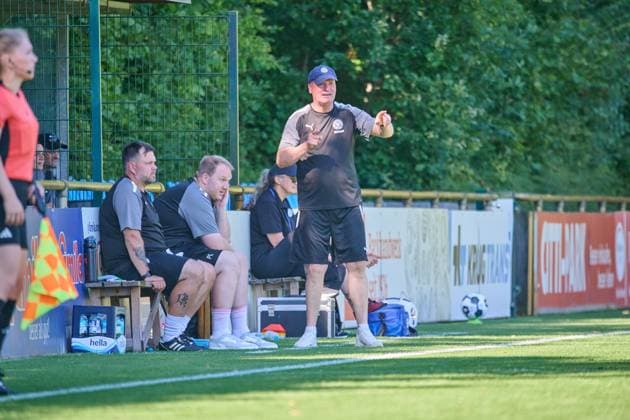 17.08.2025, Fußball, Frauen, Damen, DFB-Pokal Play-Offs, Saison 2025 2026, Holstein Women, Holstein Kiel - SV Meppen Trainer Stefan Fischer Kiel, Citti Fussball Park - Proj Holstein-Stadion Schleswig-Holstein Deutschland