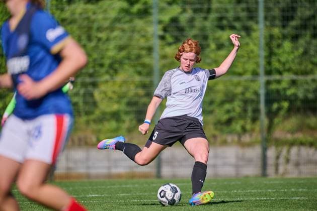 17.08.2025, Fußball, Frauen, Damen, DFB-Pokal Play-Offs, Saison 2025 2026, Holstein Women, Holstein Kiel - SV Meppen Kapitänin Lena Maria Göppel (Meppen) Kiel, Citti Fussball Park - Proj Holstein-Stadion Schleswig-Holstein Deutschland