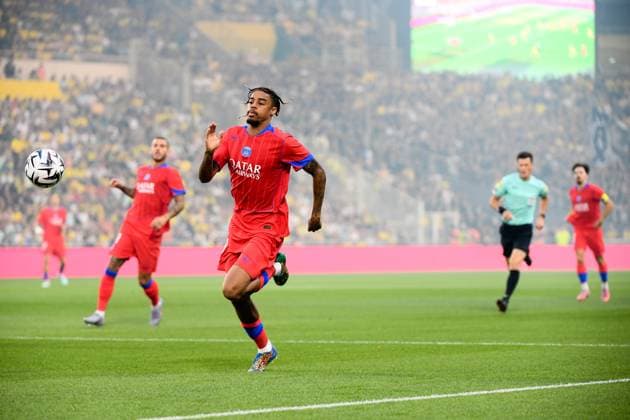 FC Nantes v Paris Saint-Germain FC - Ligue 1 McDonald s 2025 2026 29 Bradley BARCOLA (psg) during the Ligue 1 McDonald s match between FC Nantes and Paris Saint-Germain FC at Stade de la Beaujoire on August 17, 2025 in Nantes, France. Nantes France  Copyright: xFEPx 776348097