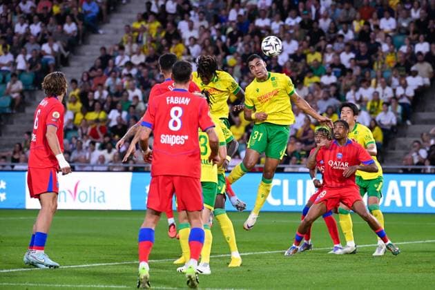 FOOTBALL : Nantes vs PSG - Ligue 1 - 17 08 2025 Mostafa MOHAMED Abdalla ( 31 - Nantes ) during the Ligue 1match between FC Nantes and Paris Saint Germain at Stade de la Beaujoire on August 17, 2025 in Nantes, France. ( Photo by Dante Badano PsnewZ ) - NantesFrance  Copyright: xDantexBadanox