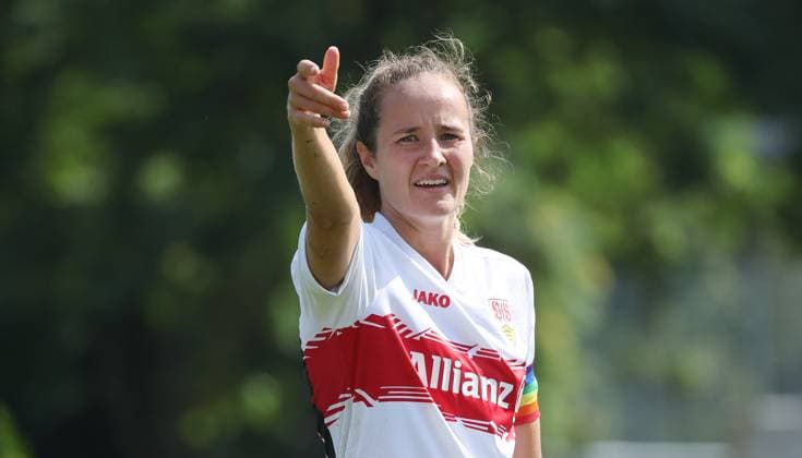 Stuttgart , DFB Pokal Frauen VfB Stuttgart vs. 1. FSV Mainz 05 , Fabienne Dongus ( VfB )