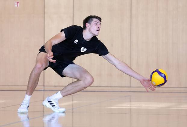 BAU 18.08.2025 Ludwigsburg Volleyball Barock Volleys MTV Ludwigsburg Training, Neuzugang Jan Huber,