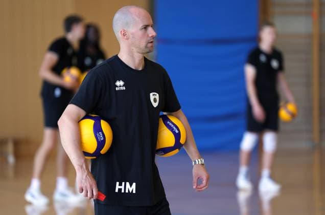 BAU 18.08.2025 Ludwigsburg Volleyball Barock Volleys MTV Ludwigsburg Training, Trainer Hasse Mattila
