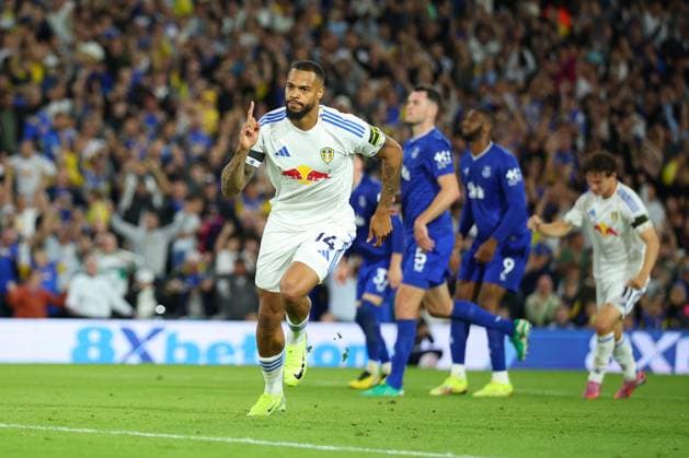 Leeds United v Everton Premier League 18 08 2025. Goal - Lukas Nmecha of Leeds United scores a goal and celebrates 1-0 during the Premier League match between Leeds United and Everton at Elland Road, Leeds, England on 18 August 2025. Leeds Elland Road West Yorkshire England Editorial use only DataCo restrictions apply See www.football-dataco.com , Copyright: xRyanxBrownex PSI-22616-0081