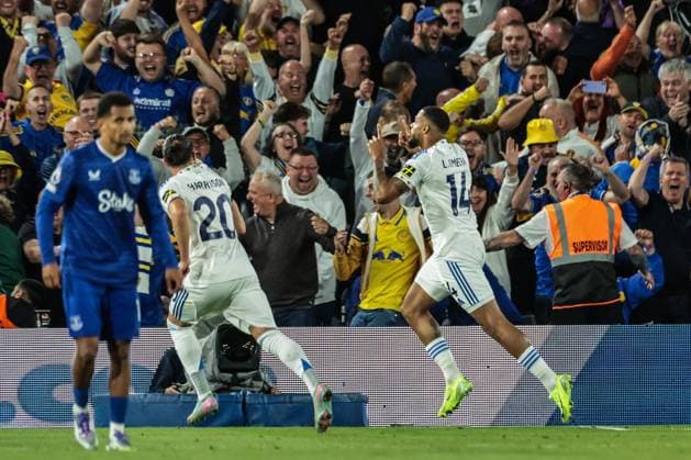 Premier League Leeds United v Everton Lukas Nmecha of Leeds United celebrates his goal to make it 1-0 during the Premier League match Leeds United vs Everton at Elland Road, Leeds, United Kingdom, 18th August 2025 (Photo by Mark Cosgrove News Images) Leeds Elland Road West Yorkshire United Kingdom Copyright: xMarkxCosgrove NewsxImagesx