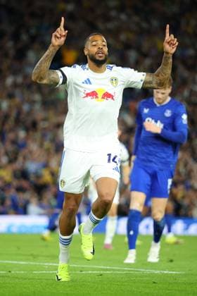 Leeds United v Everton Premier League 18 08 2025. Goal - Lukas Nmecha of Leeds United scores a goal and celebrates 1-0 during the Premier League match between Leeds United and Everton at Elland Road, Leeds, England on 18 August 2025. Leeds Elland Road West Yorkshire England Editorial use only DataCo restrictions apply See www.football-dataco.com , Copyright: xRyanxBrownex PSI-22616-0084