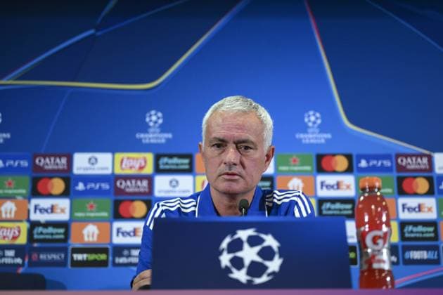 Ahead of Fenerbahce v Benfica - UEFA Champions League ISTANBUL, TURKIYE - AUGUST 19: Fenerbahce head coach Jose Mourinho attends a press conference, PK, Pressekonferenz ahead of the UEFA Champions League playoff first leg match against Portugal s Benfica team at the Chobani Stadium in Istanbul, Turkiye on August 19, 2025. Arif Hudaverdi Yaman Anadolu Istanbul Turkey. Editorial use only. Please get in touch for any other usage.  Copyright: x2025xAnadoluxArifxHudaverdixYamanx