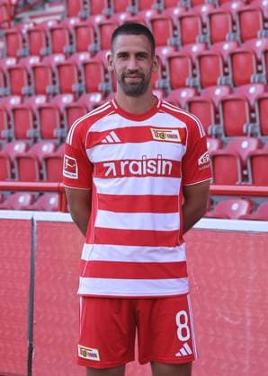 Rani Khedira; 1.FC Union Berlin FCU Fußball 1.BL Bundesliga Porträttermin Saison 2025 2026 Headshot, Porträt, Portrait, Vorstellung, Präsentation, Pressetermin, GER 19.08.25 *** Rani Khedira 1 FC Union Berlin FCU Football 1 BL Bundesliga Porträttermin Season 2025 2026 Headshot, portrait, introduction, presentation, press event, GER 19 08 25