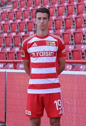 Janik Haberer; 1.FC Union Berlin FCU Fußball 1.BL Bundesliga Porträttermin Saison 2025 2026 Headshot, Porträt, Portrait, Vorstellung, Präsentation, Pressetermin, GER 19.08.25