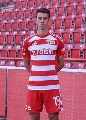 Janik Haberer; 1.FC Union Berlin FCU Fußball 1.BL Bundesliga Porträttermin Saison 2025 2026 Headshot, Porträt, Portrait, Vorstellung, Präsentation, Pressetermin, GER 19.08.25