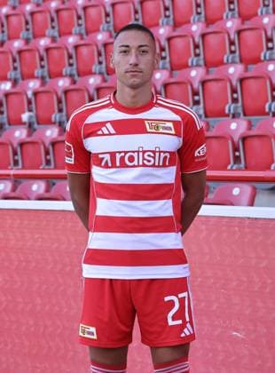 Marin Ljubicic; 1.FC Union Berlin FCU Fußball 1.BL Bundesliga Porträttermin Saison 2025 2026 Headshot, Porträt, Portrait, Vorstellung, Präsentation, Pressetermin, GER 19.08.25