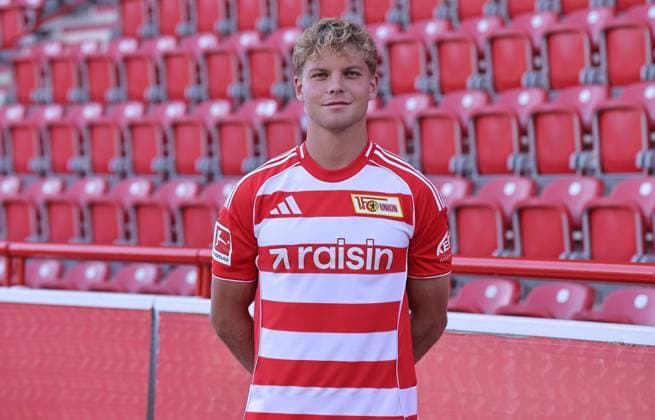 Andras Schäfer; 1.FC Union Berlin FCU Fußball 1.BL Bundesliga Porträttermin Saison 2025 2026 Headshot, Porträt, Portrait, Vorstellung, Präsentation, Pressetermin, GER 19.08.25