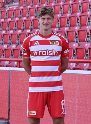 Aljoscha Kemlein; 1.FC Union Berlin FCU Fußball 1.BL Bundesliga Porträttermin Saison 2025 2026 Headshot, Porträt, Portrait, Vorstellung, Präsentation, Pressetermin, GER 19.08.25